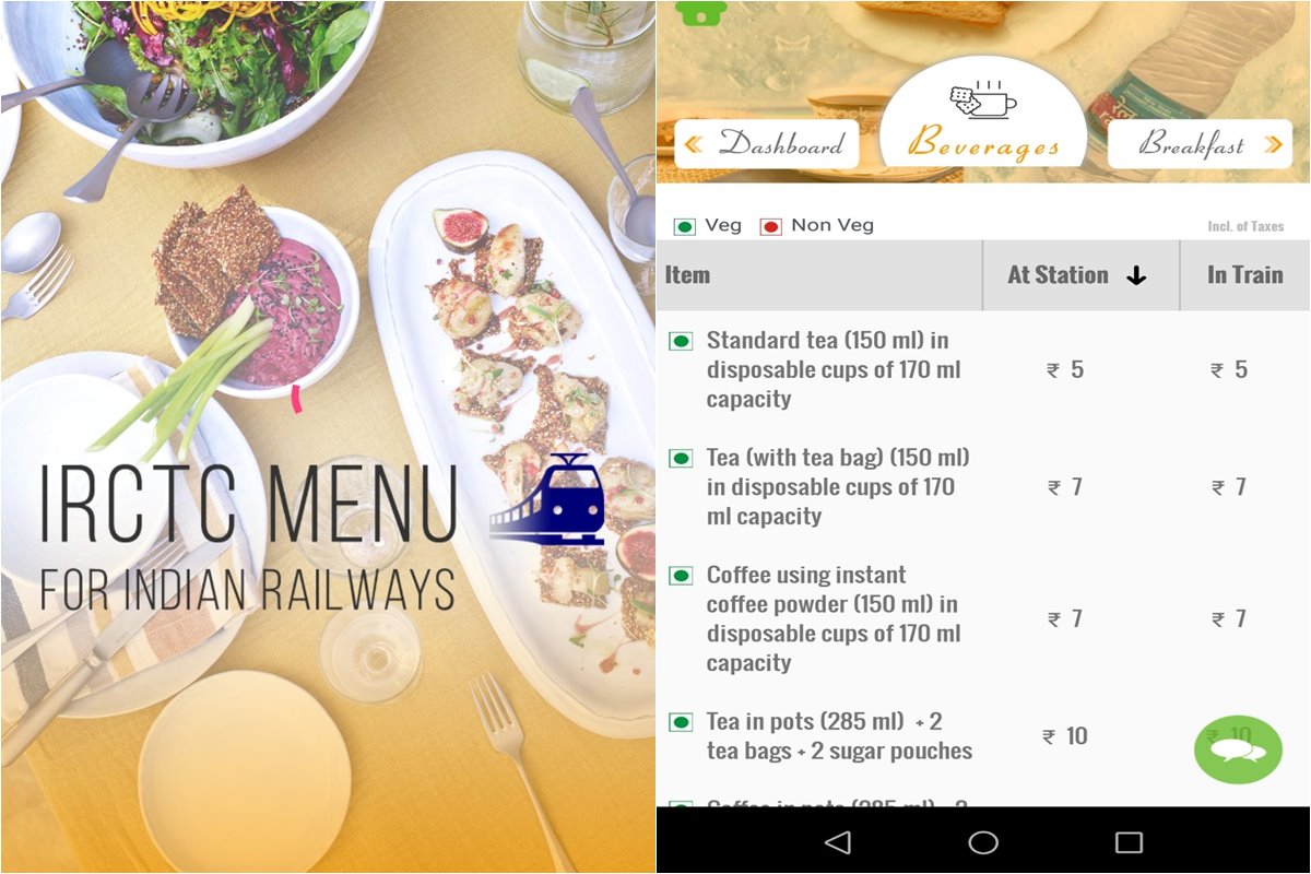 Irctc Food Menu With Price Irctc Food Menu With Price