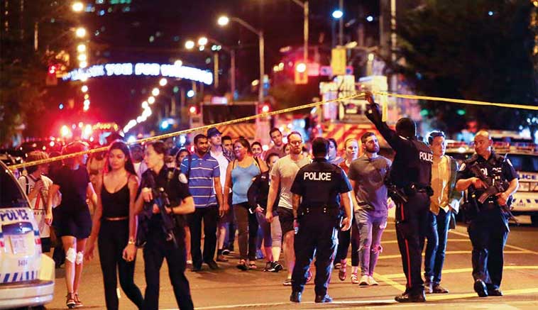 Toronto Shooting Leaves 2 Dead Including Gunman, 13 Hurt