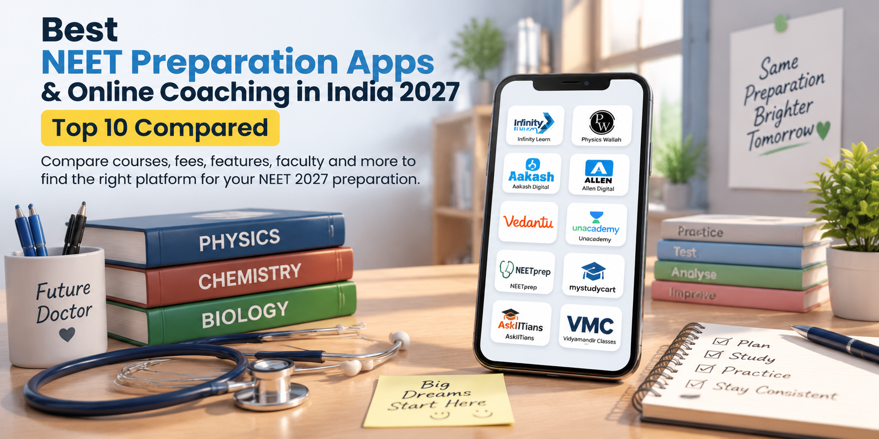 Best NEET Preparation Apps & Online Coaching in India 2027: Top Platforms Compared Best NEET Preparation Apps & Online Coaching in India 2027: Top Platforms Compared