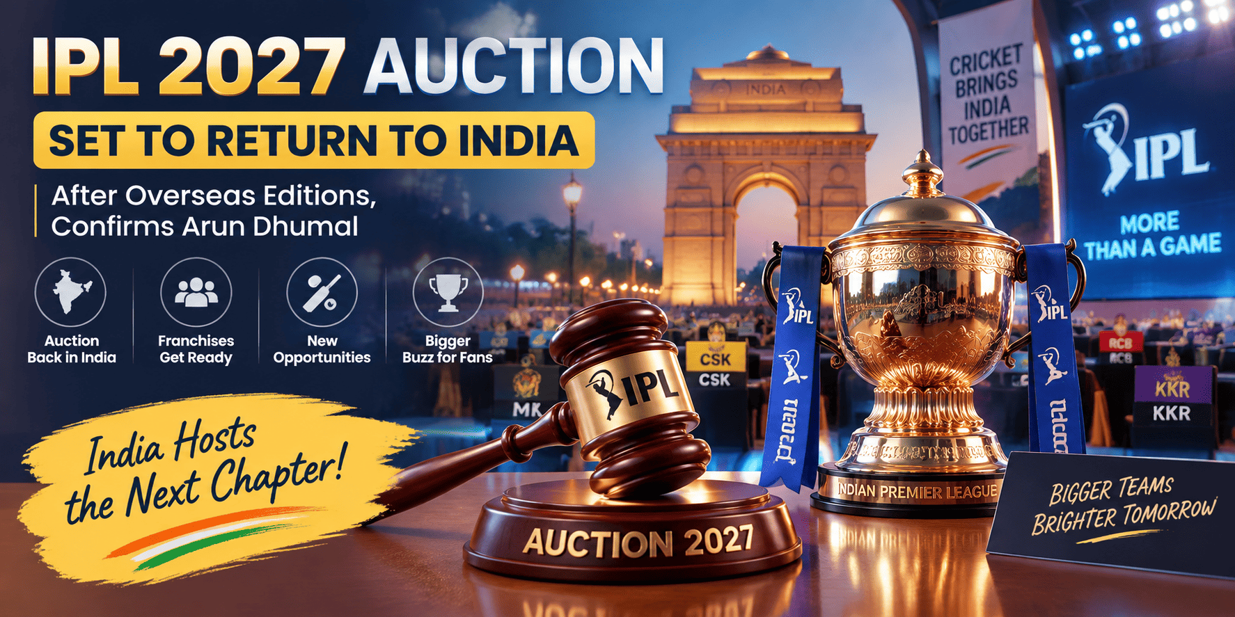 IPL 2027 Auction Set to Return to India After Overseas Editions, Confirms Arun Dhumal IPL 2027 Auction Set to Return to India After Overseas Editions, Confirms Arun Dhumal
